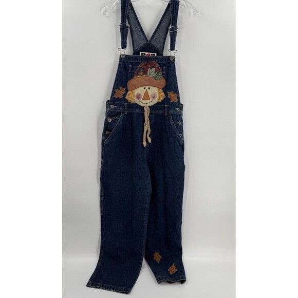 RAVE 4 REAL R4R BIB OVERALLS 100% COTTON  SCARECROW SIZE MEDIUM BOHO CORE - Picture 1 of 11
